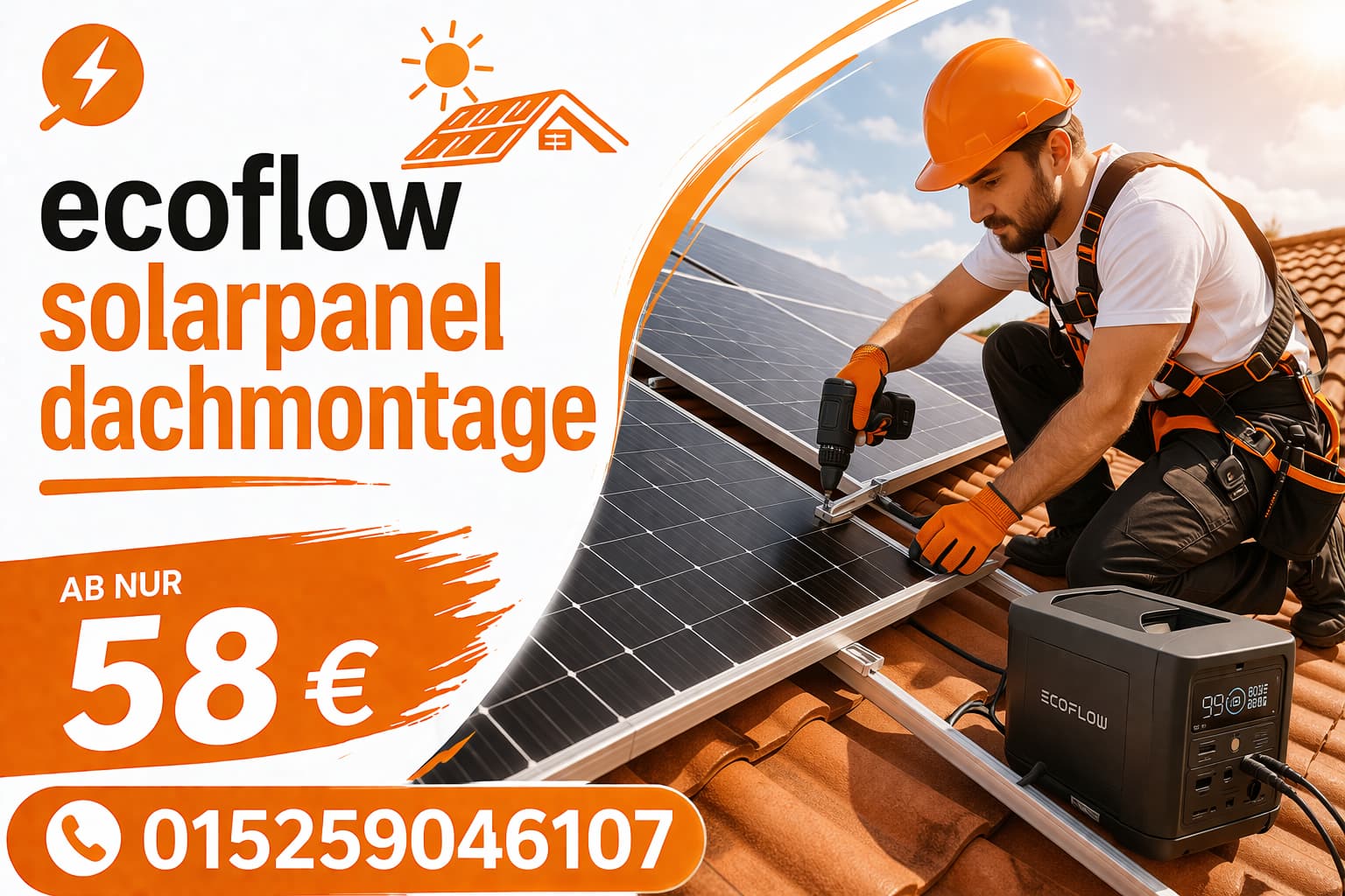 Ecoflow solarpanel dachmontage ab 58€ | 7 Tage Service