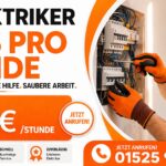 Elektriker Preis pro Stunde ab 58€ | 24h erreichbar