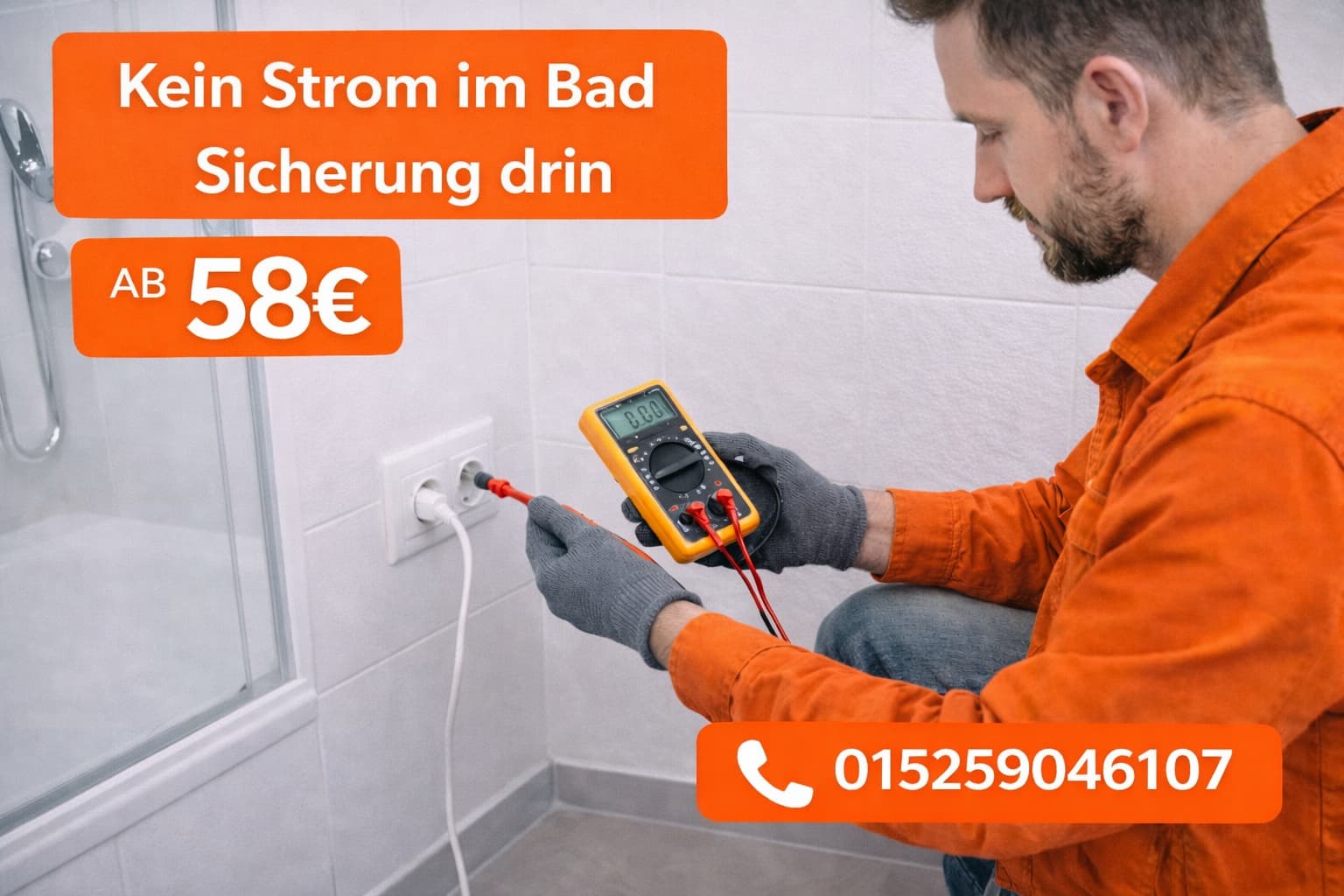 Kein strom im bad sicherung drin ab 58€ | 24/7 Notdienst!