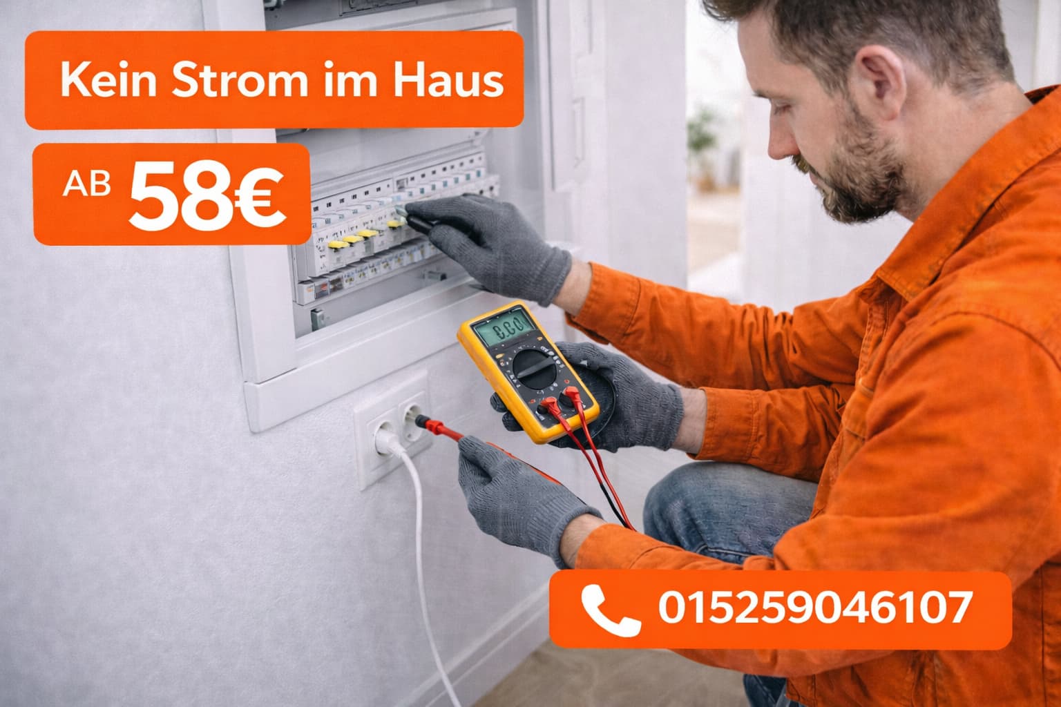 Kein strom im haus ab 58€ | 24/7 Notdienst mit Hilfe!