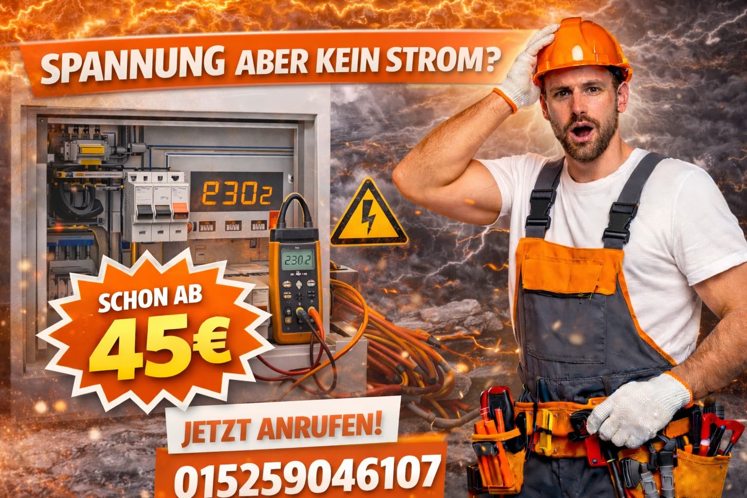 Spannung aber kein strom | Hilfe ab 58 Euro vom Elektriker