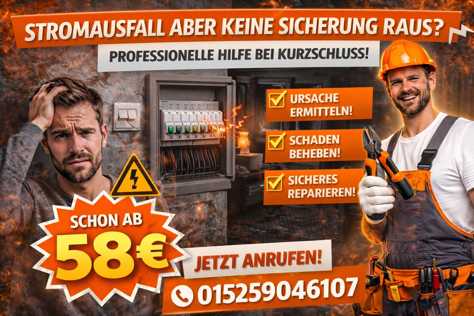 Stromausfall aber keine sicherung raus | Hilfe ab 58 Euro