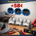 Mehrere steckdosen ohne strom fachgerecht einbauen: ab 58€