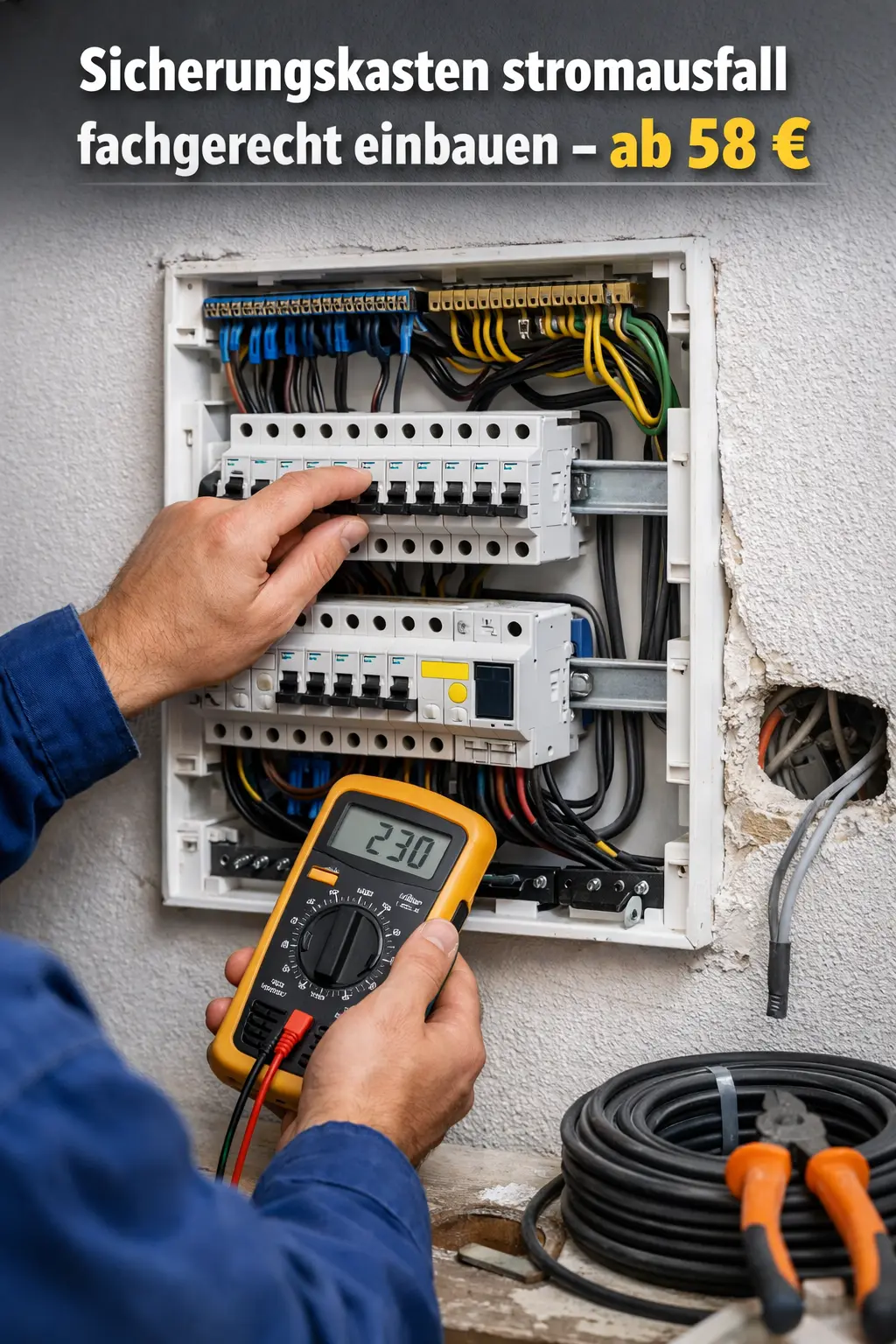 Sicherungskasten stromausfall fachgerecht einbauen – ab 58 €