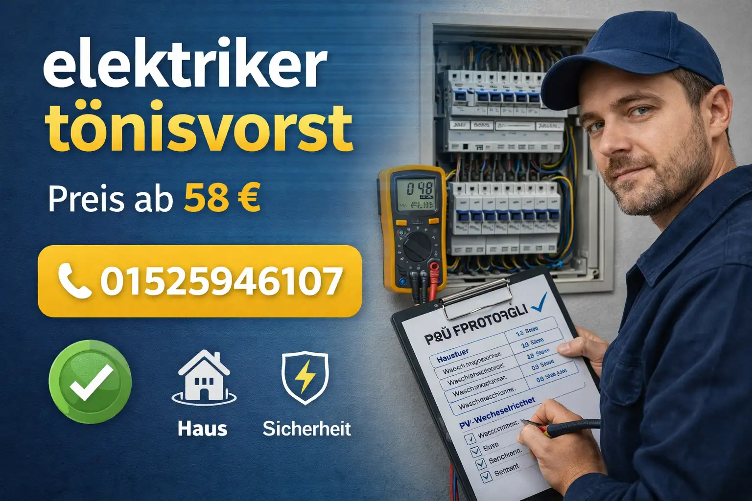 Elektriker Tönisvorst ab 58 € | Schnell Termine Für Reparatur