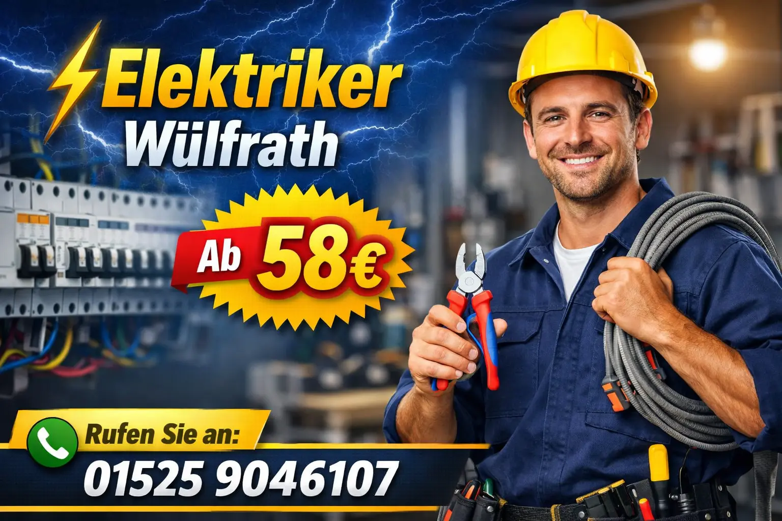 Elektriker Wülfrath fachgerecht einbauen – ab 58 €