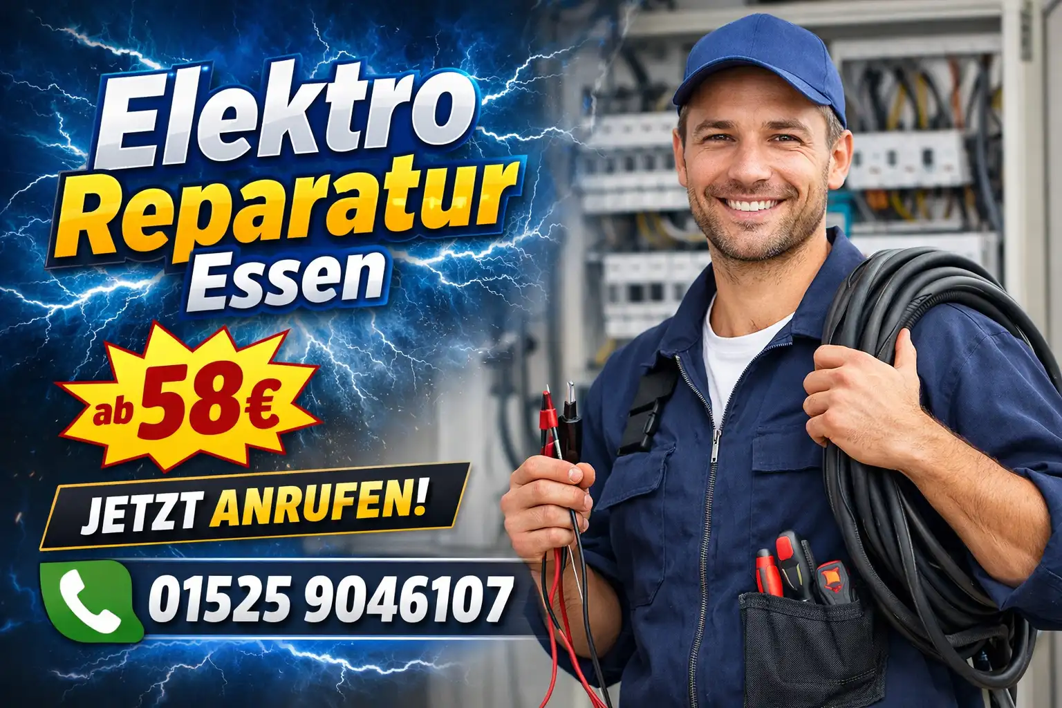 Elektro Reparatur Essen fachgerecht einbauen – ab 58 €