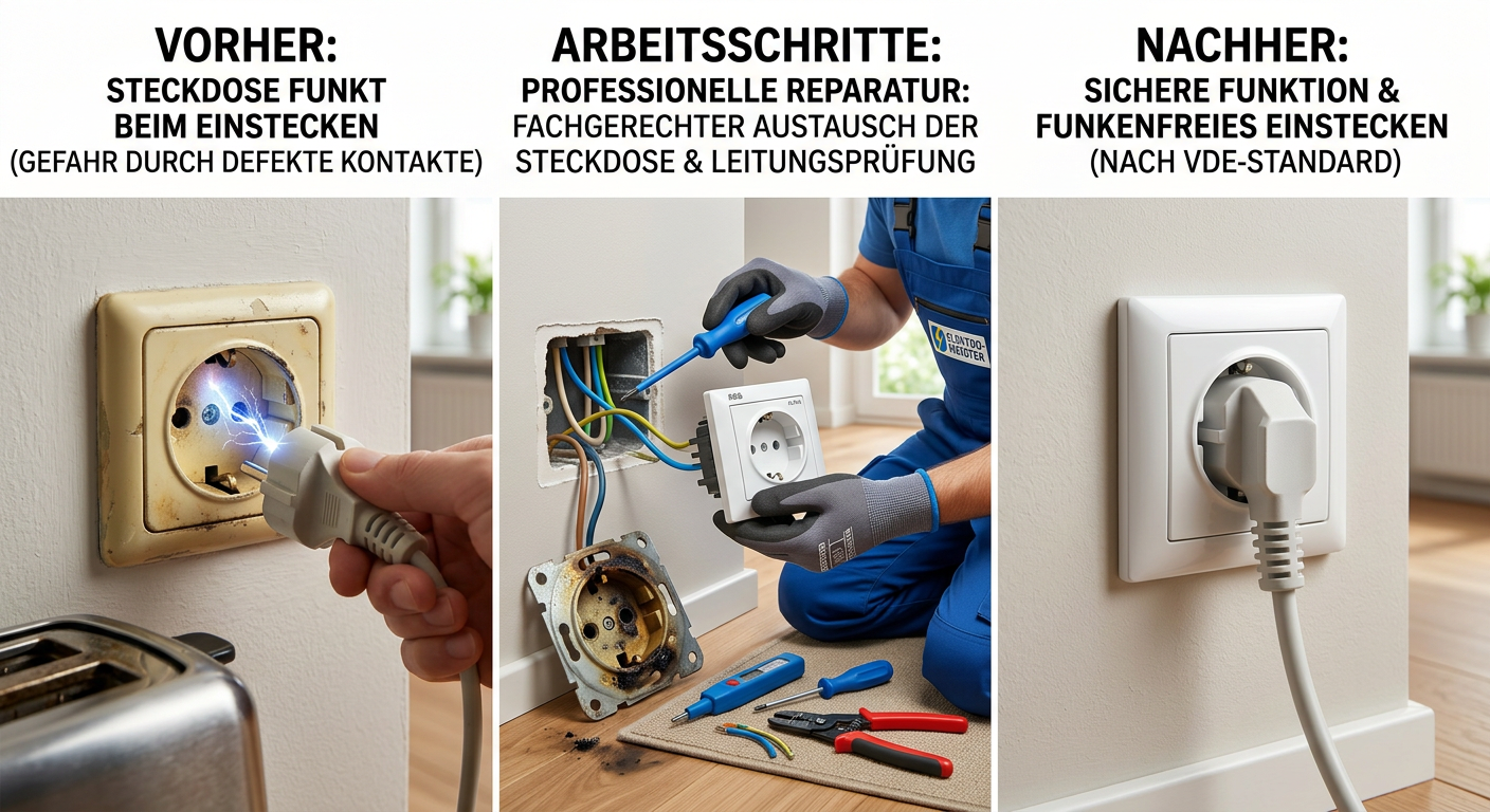 steckdose funkt beim einstecken