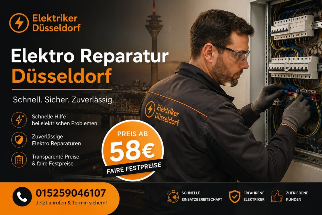 Fachmann bei der Fehlersuche und Reparatur eines Sicherungskastens