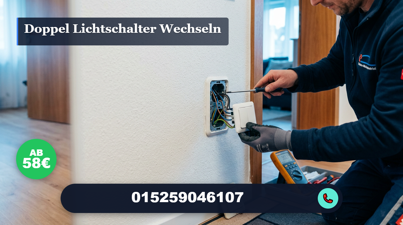 Doppel lichtschalter wechseln – Fachgerecht | Schnell ab 58€