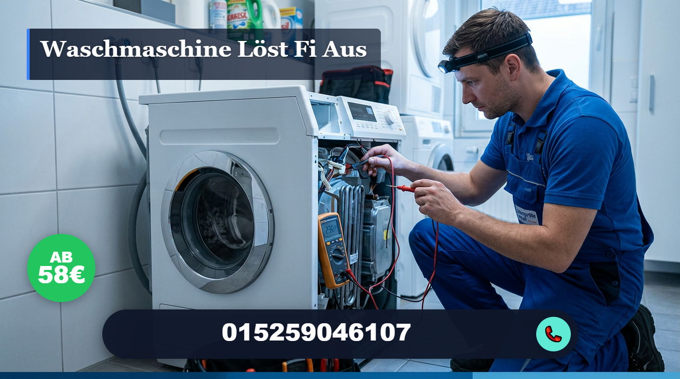 Waschmaschine löst fi aus – Reparatur & Notdienst ab 58€