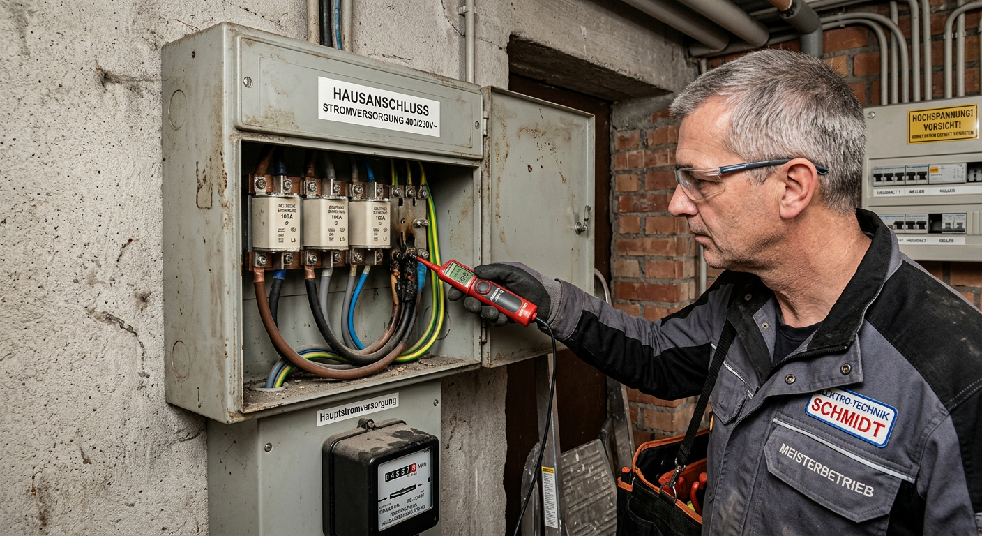 überprüfung hausanschluss strom
