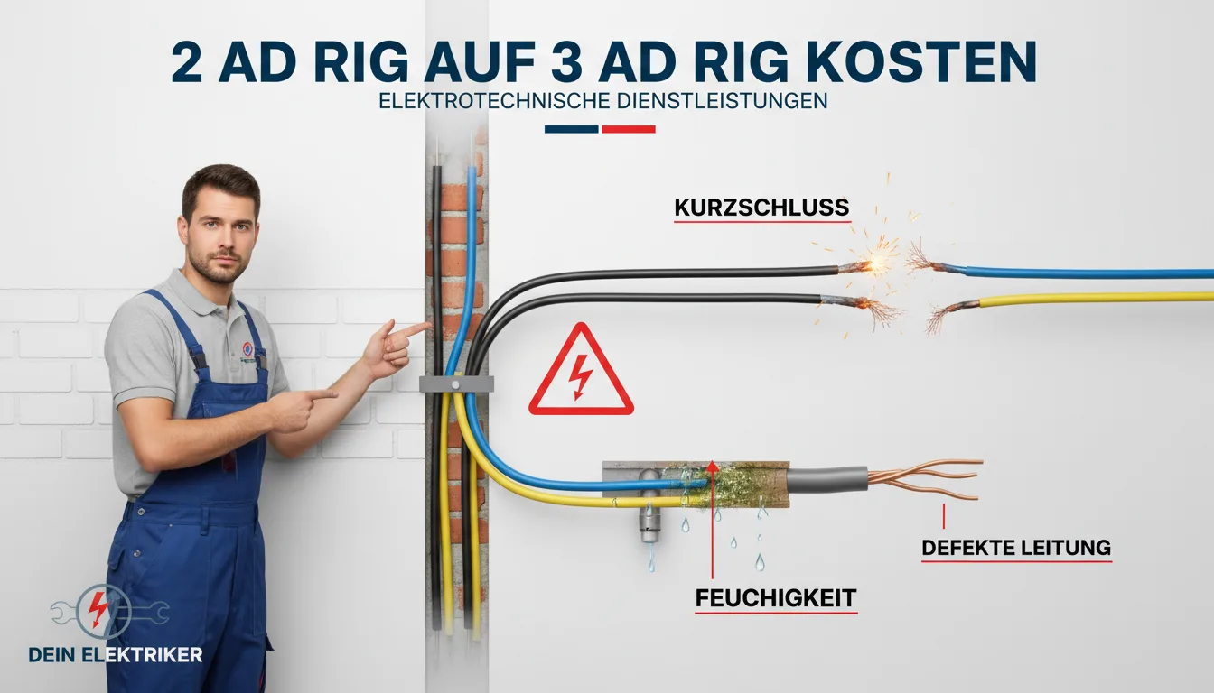 2 adrig auf 3 adrig kosten – Problem
