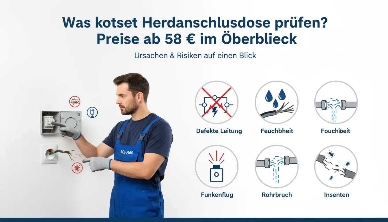 Herdanschlussdose prüfen – Problem