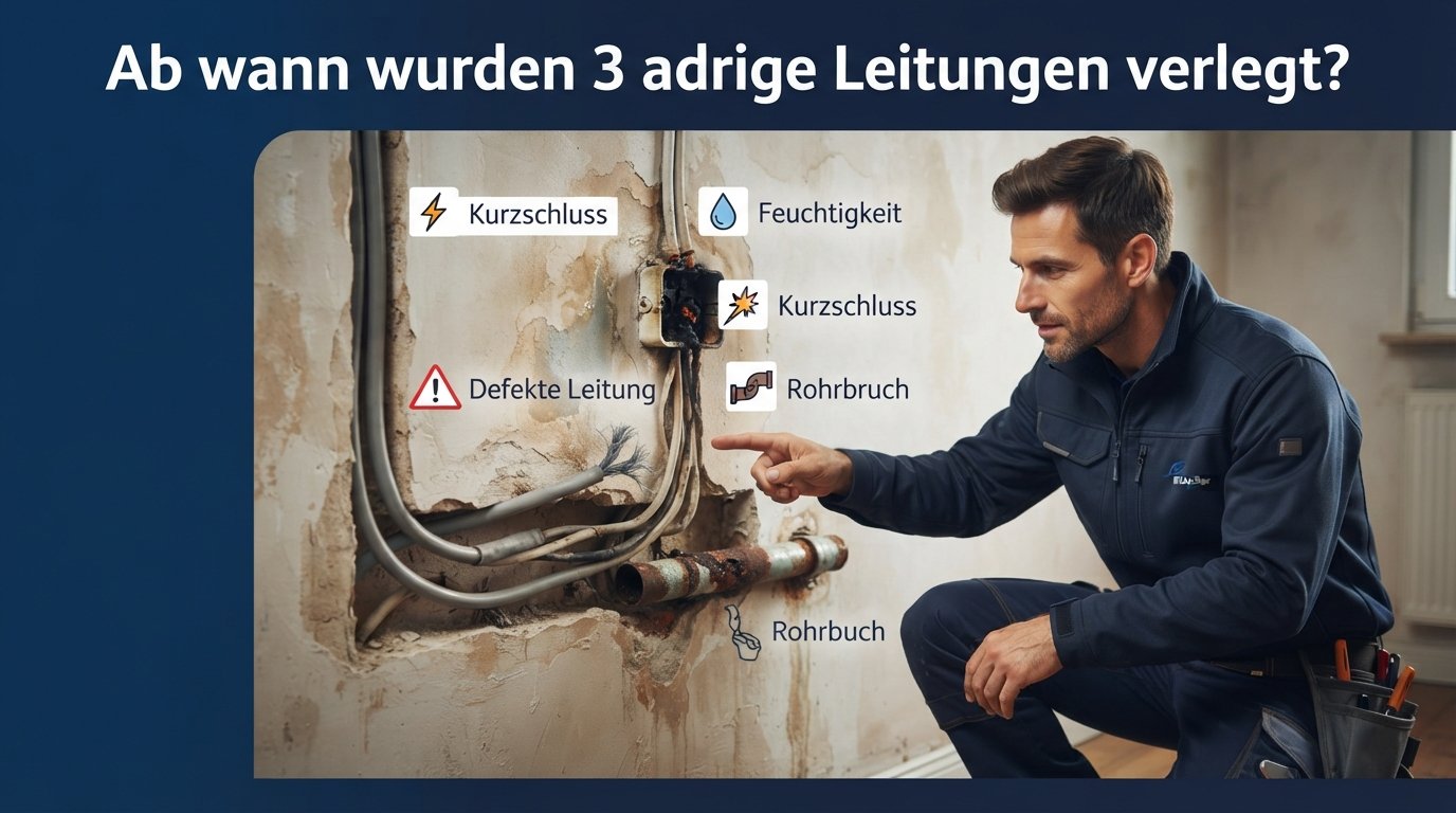 ab wann wurden 3 adrige leitungen verlegt – Problem